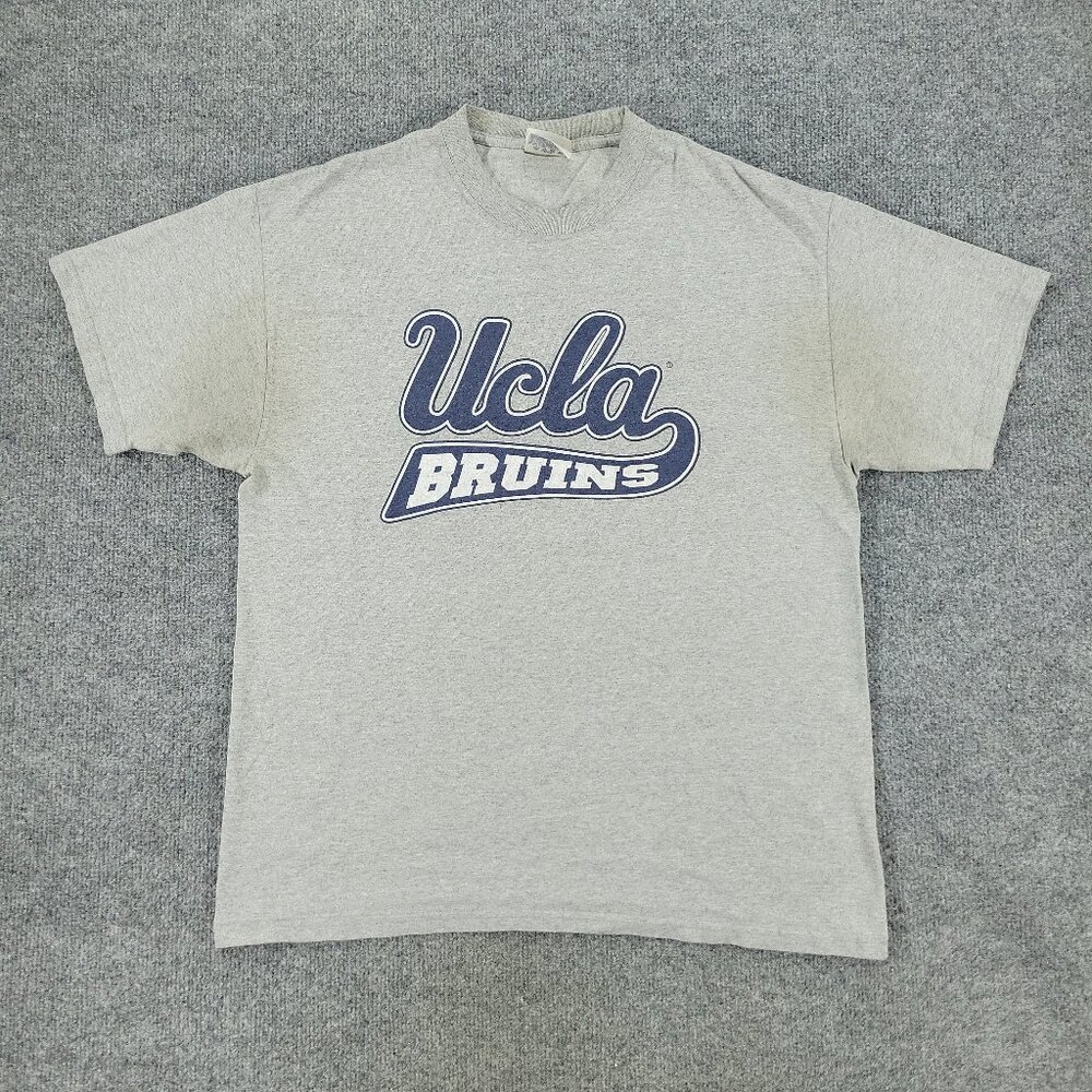 UCLA Bruins Shirt Men Large Gray NCAA University Graphic Crew Neck Short Sleeve